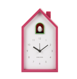 Karlsson Alarm Clock Modern Cuckoo | bright pink