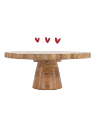 Zusss Houten taartplateau | donkerbruin