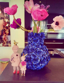 Lammers & Lammers Pupke roze met duif goud