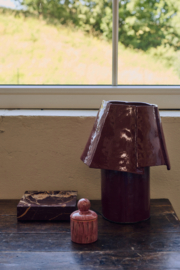 HKliving Cotton mache table lamp | burgundy