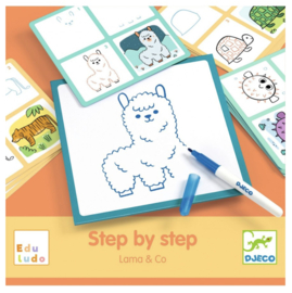 Djeco Step by step tekenkaarten "voertuigen" | 4-7 jaar