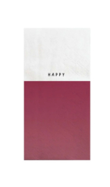 Zusss Servetten "Happy" | roze rood