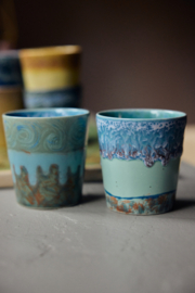 HKliving 70's Ceramics Van Gogh Coffee mugs "Self Portrait" set of 2