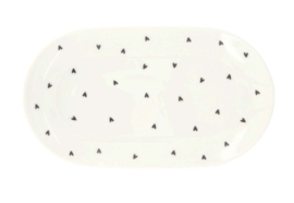 Zusss Serveerschaal "Hartjes" | Wit antracietgrijs