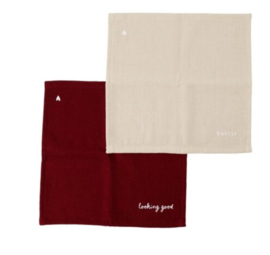 Zusss Vaatdoekjes "Hartje" set van 2 | zand port