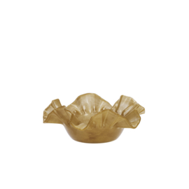 Madam Stoltz Glass Bowl | caramel