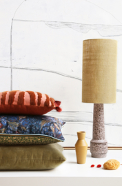 HKliving Jute cylinder lamp Shade | jade green