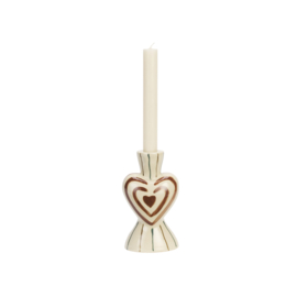 Madam Stoltz Hand-painted Candle Holder "Heart"