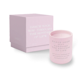 The Gift Label Cement Candle "Dance your way"