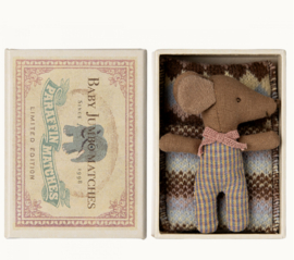 Maileg Sleepy Wakey mouse in matchbox | roze