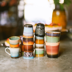 HKliving 70's Ceramics Ristretto mugs "Solar"