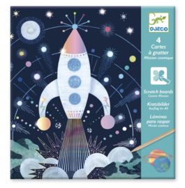 Djeco Kraskaarten "ruimte"  | 6-11 jaar