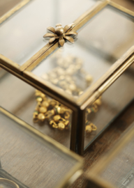 Madam Stoltz Glass boxes aged brass small