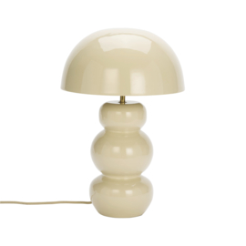 Madam Stoltz Enamel table lamp | light beige