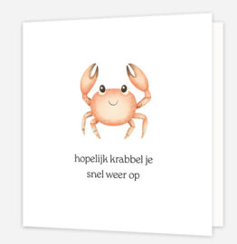 Cosi Wenskaart "Hopelijk krabbel je snel weer op"