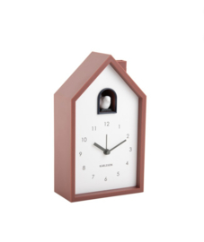 Karlsson Alarm Clock Modern Cuckoo | Red ochre