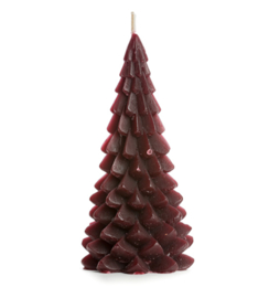 Rustik Lys Kerstboomkaars 20 x 10 cm | aubergine