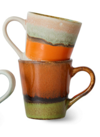 HKliving 70's Ceramics Espresso mugs "Retro" | Burst