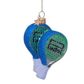 Vondels Ornament glass green padel racket