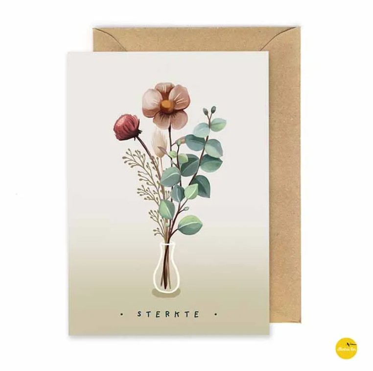 Wenskaart Bloemen sterkte