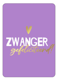 Kassaplan A6 Ansichtkaart "Zwanger gefeliciteerd"