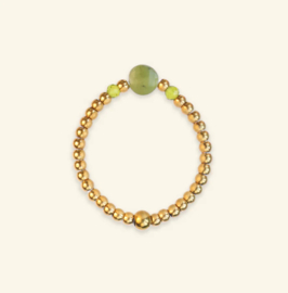 Mable. Olive facet ring