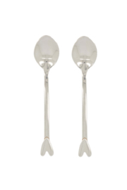Zusss Spoons "heart" set of 2 | silver
