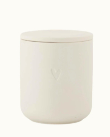 Zusss Geurkaars keramiek "hartje" | off white