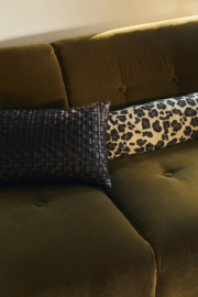 HKliving Woven Cushion | chocolate brown