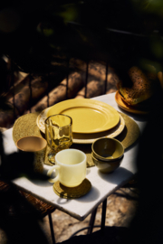 HKliving Sunday Ceramics Dinner plate "Yellow" PER STUK