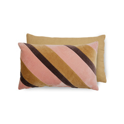 HKliving Striped velvet cushion "Sunkissed"