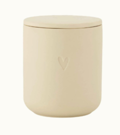 Zusss Geurkaars keramiek "hartje" | zand