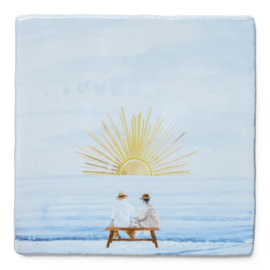 StoryTiles Tegeltje "Watching the sun together"