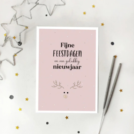 MiekInVorm Kerstkaart "Fijne feestdagen en een gelukkig nieuwjaar"