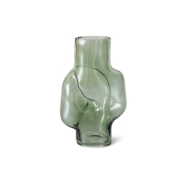 HKliving  Gleam glass high vase | olive