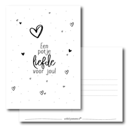 Winkeltje van Anne A6 kaart "Een potje Liefde voor jou"