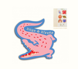 The Gift Label Cut Out Cards "Crocodile - Hugs & Kisses"