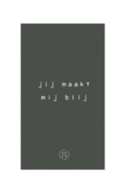Zusss Servetten "Jij maakt mij blij" | antraciet