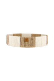 Zusss  Dienblad rotan M streep | wit naturel