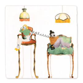 StoryTiles Tegeltje "Chit chatting"