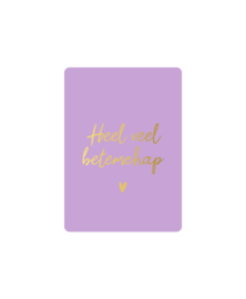 Kassaplan A7 Kaartje "Heel veel beterschap"