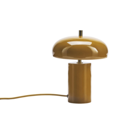 Madam Stoltz Enamel table lamp | dark mustard brass