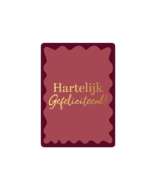 Kassaplan A7 Kaartje "Hartelijk gefeliciteerd"