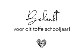 LEUK - mini kaartje - bedankt voor dit toffe schooljaar