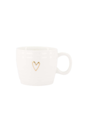 Zusss Cappuccino mug "line Heart" | gold