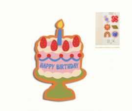The Gift Label Cut Out Cards "Cake - Happy Birthday"