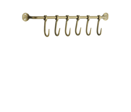 Madam Stoltz Iron wall rack with hooks