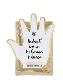 100% Leuk Handmasker "Bedankt voor de helpende handen"