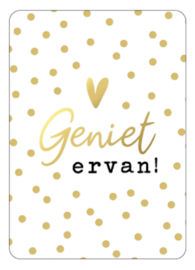Kassaplan A6 Ansichtkaart "Geniet ervan"