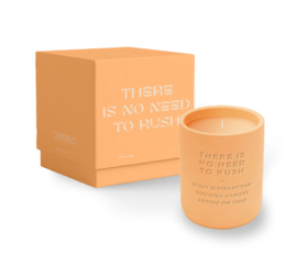 The Gift Label Cement Candle "There is no need to rush"